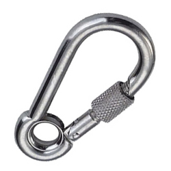 6x60mm A4-AISI 316 Stainless Carbine Hook With Eye & Screwgate BL 670KGS