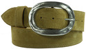 chunky silver oval belt buckle