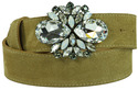 white swarovski crystal belt buckle