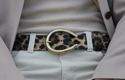 gold horseshoe belt buckle