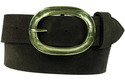 solid brass oval belt buckle