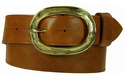 solid brass oval belt buckle