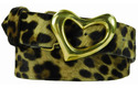 solid brass heart belt buckle