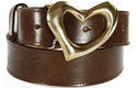 solid brass heart belt buckle
