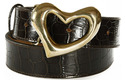 solid brass heart belt buckle