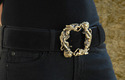 gold lion belt buckle