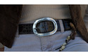 chunky silver oval belt buckle