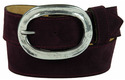 chunky silver oval belt buckle