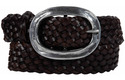 chunky silver oval belt buckle