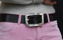 silver rectangle belt buckle