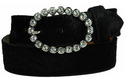 white oval diamante belt buckle