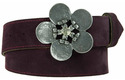 daisy clear stone belt buckle