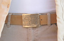 silver inlay belt buckle