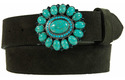 turquoise stone flower belt buckle