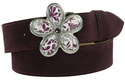 ceramic daisy belt buckle turq/blue