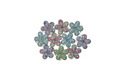 ceramic daisy belt buckle turq/blue