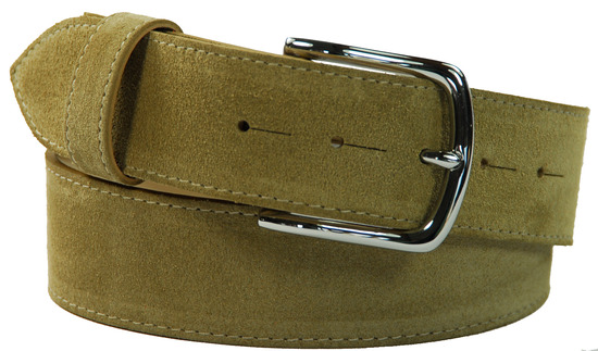 Fawn suede belt