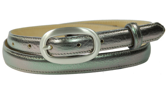 Pewter skinny belt