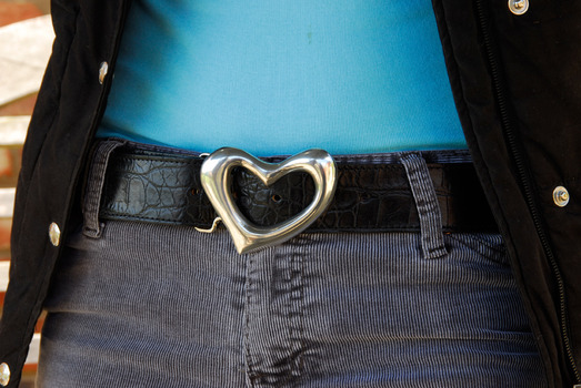 pewter heart belt buckle