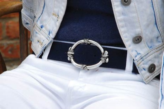 silver knot belt buckle