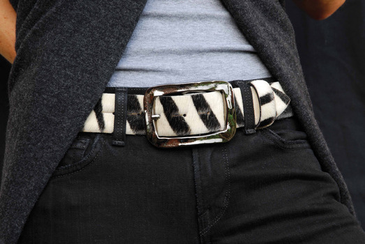 Black gloss rectangle buckle