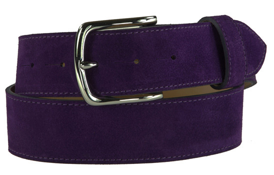 Purple suede belt