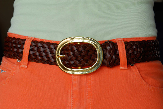 solid brass oval belt buckle