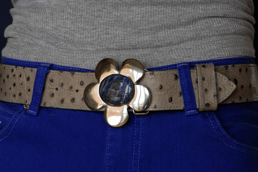 blue cosmos belt buckle