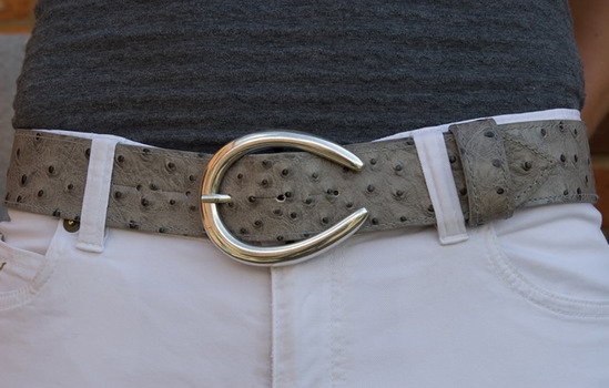 silver horseshoe belt buckle
