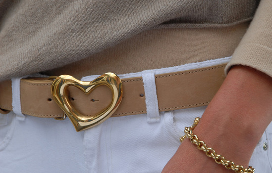 solid brass heart belt buckle