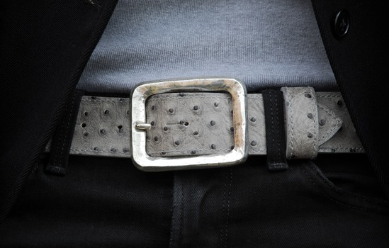 silver square belt buckle