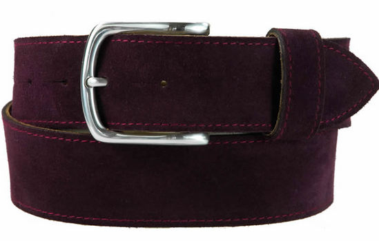 plum suede belt