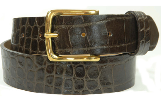 brown croc belt