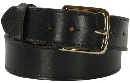 black leather belt