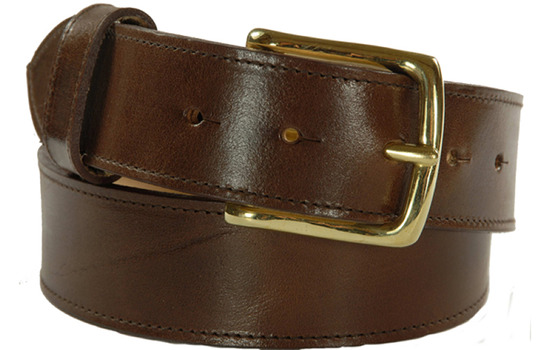 brown leather belt