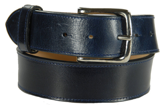 navy leather belt