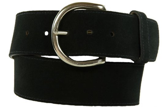 50m black suede belt