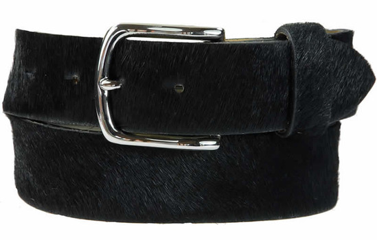 black cowhide belt