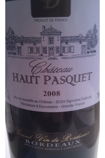 2008 Bordeaux Chateau Haut Pasquet