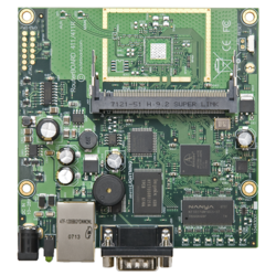 (RB411) MikroTik Routerboard 411 300MHz CPU 32MB RAM 1 LAN 1 MiniPCI L3 PoE 28V Max