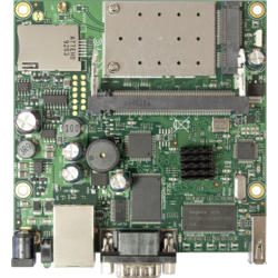 MikroTik Routerboard 411UAHR 680MHz CPU 64MB RAM 1 LAN 1 MiniPCI Onboard b/g 1 MiniPCI-E L4 1 USB SIMCard PoE