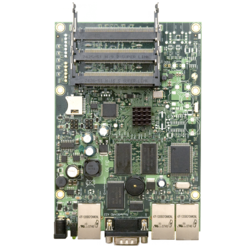MikroTik Routerboard 433AH 680MHz CPU 128MB RAM 3 LAN 3 MiniPCI L5 MicroSD PoE 28V Max