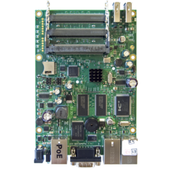 MikroTik Routerboard 433UAH 680MHz CPU 128MB RAM 3 LAN 3 MiniPCI L5 2 USB MicroSD PoE 28V Max