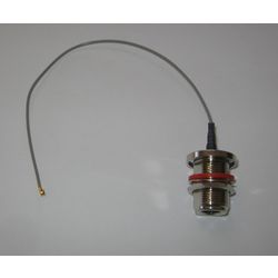 (CAB-037) Microcable 20cm length with N-Type female bulkhead to U.FL