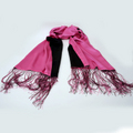Cerise & Black Silk Shawl