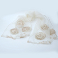 Ivory Metallic Silk Shawl