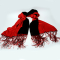 Red & Black Silk Scarf