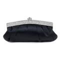 Crystal Black Satin Clutch Bag RB100