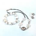 Grey Bead Necklace Set JS3