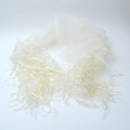 Cream Ribbon Organza Silk Scarf